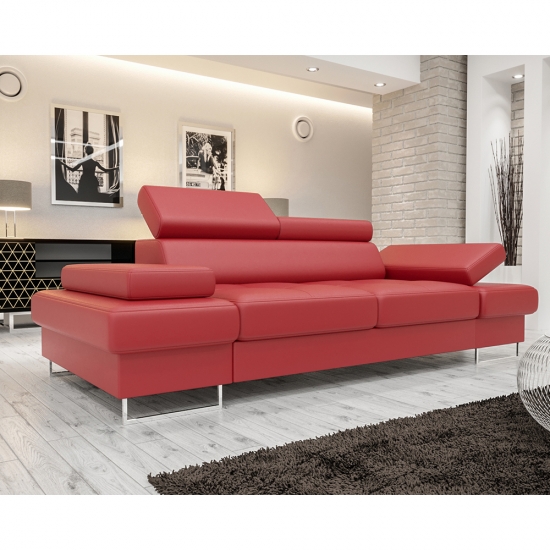 Galaxy II. személyes kanapé piros bőr