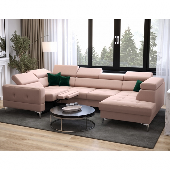 Toscania Max I. relax nagy kanapé rózsaszín bőr