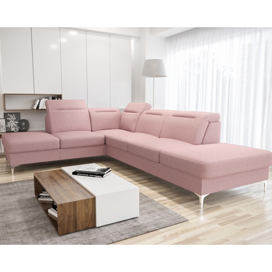 Oslo nagyméretű sarok kanapé rózsaszín