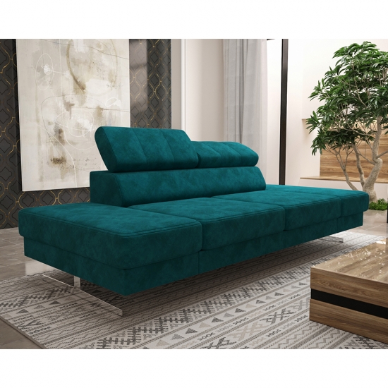 Emporio kétszemélyes kanapé kékeszöld