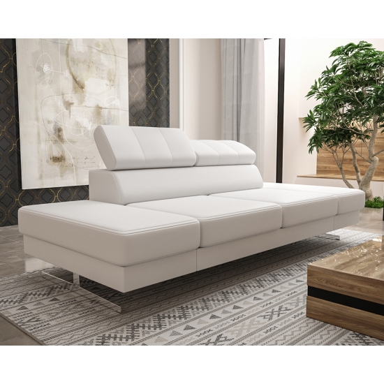Emporio kétszemélyes kanapé fehér bőr