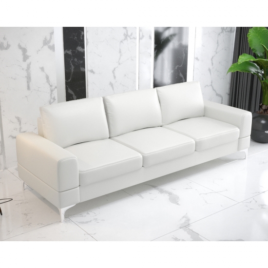 Aria ágyazható 3 személyes kanapé bőr fehér