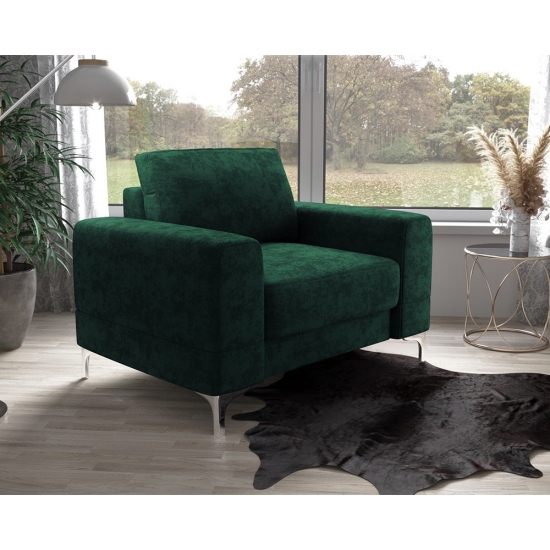 Aria modern szövet fotel zöld