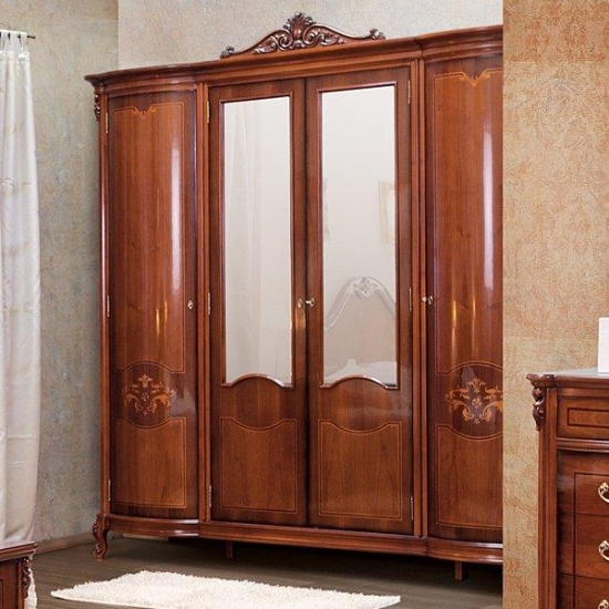 Firenze exkluzív íves 4 ajtós ruhásszekrény