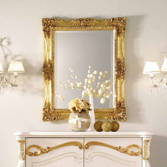 La Fenice arany színű intarziás tükör