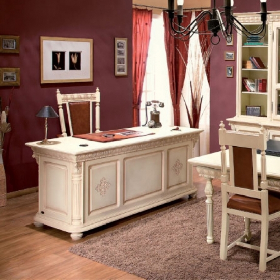 Venetia Lux krém színű vezetői íróasztal