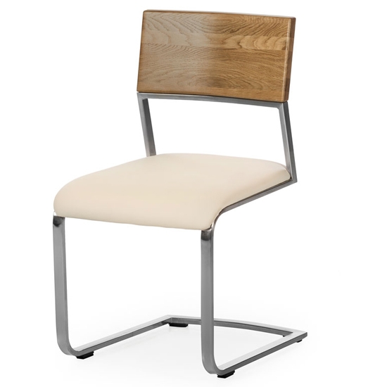 Aurea modern tömör tölgyfa szék nikkel lábakkal