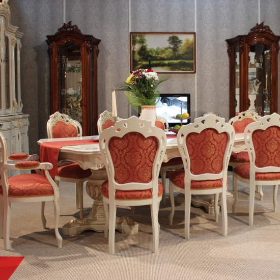 Mara Bella fehér bővíthető asztal és székek