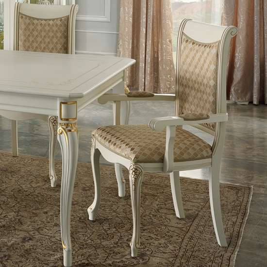 Diamante olasz intarziás karfás szék