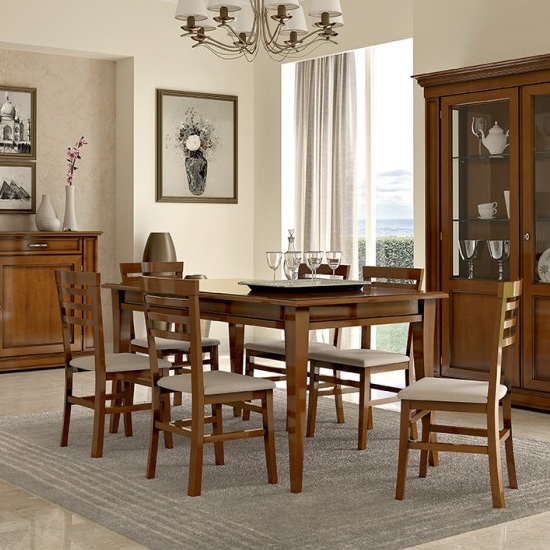 Gardenia klasszikus étkezőasztal 6 db székkel
