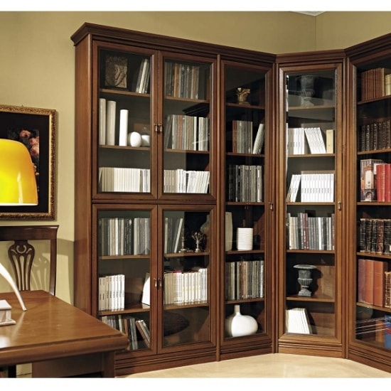 Nostalgia üveges könyvszekrény, könyvespolc