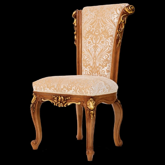 Deluxe faragott támlás szék arany díszítéssel