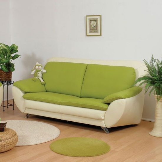 Bari modern bőr- és szövet kanapé 2-es